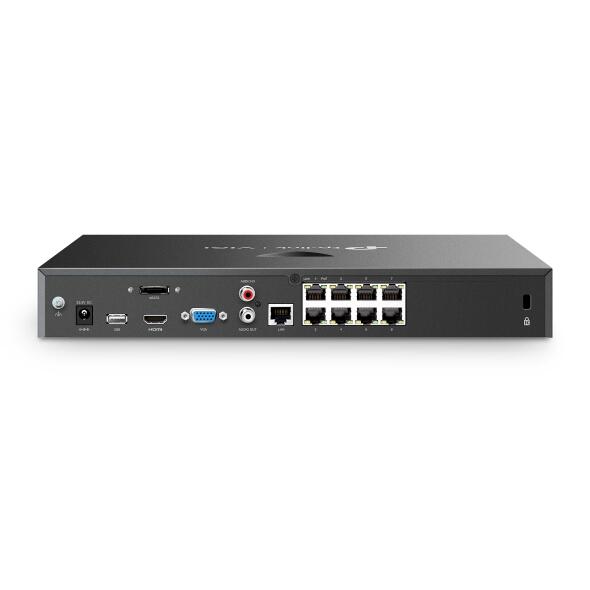 TP-Link VIGI NVR2008H-8MP 8 Kanal Netzwerk Video Recorder, 2x bis zu 16TB SATA HDD intern montierbar