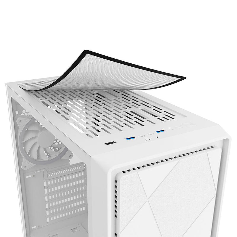 Sharkoon PC Gehäuse VS8 RGB White ATX weiß