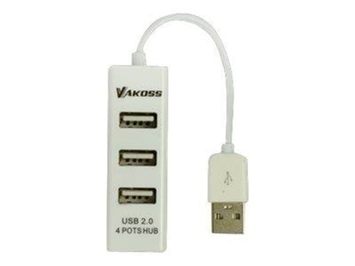 Vakoss TC-234UX - hub - 4 ports USB-Hubs - 4 - Weiß