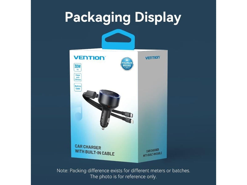 Vention FFOB0 USB-C car charger + USB-C/Lightning 30W cable