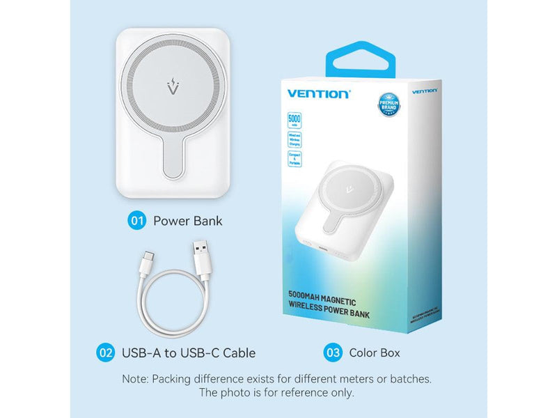 Vention FHSL0 20W magnetic 5000mAh powerbank (blue) - 5000 mAh