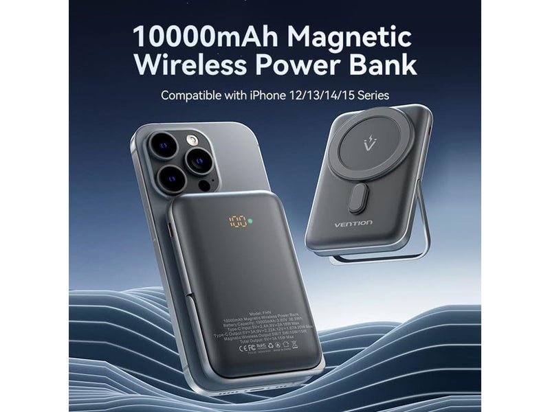 Vention Magnetic Powerbank FHNB0 20W 10000 mAh (black) - 10000 mAh