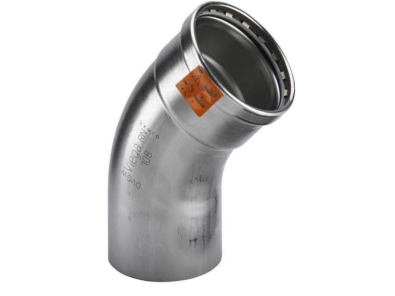 Viega Sanpress Inox XL bend 45° 76.1 Stainless steel/bright 482688