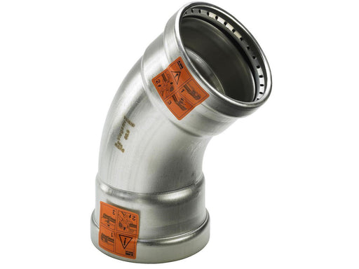 Viega Sanpress Inox XL bend 45° 88.9 Stainless steel/bright 482664
