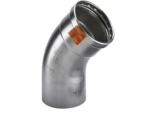 Viega Sanpress Inox XL bend 45° 88.9 Stainless steel/bright 482695
