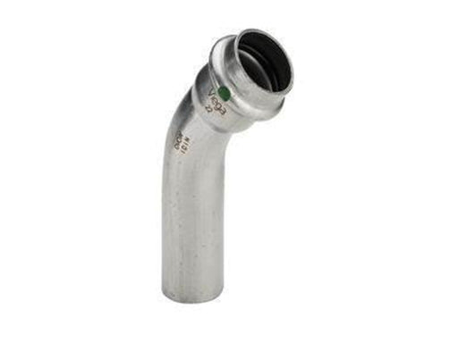 Viega Sanpress Inox bend 45° 15 Stainless steel/bright 435387