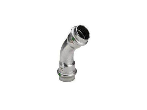 Viega Sanpress Inox bend 45° 42 Stainless steel/bright 435363