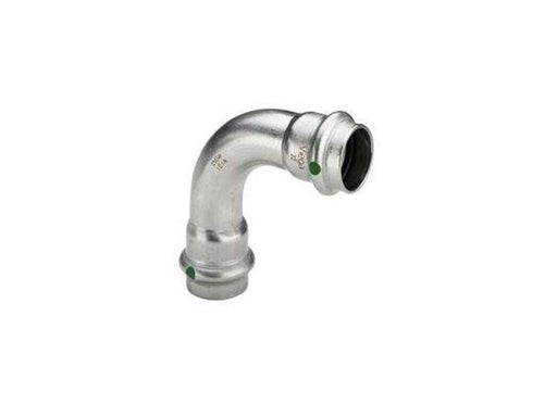 Viega Sanpress Inox bend 90° 15 Stainless steel/bright 435639