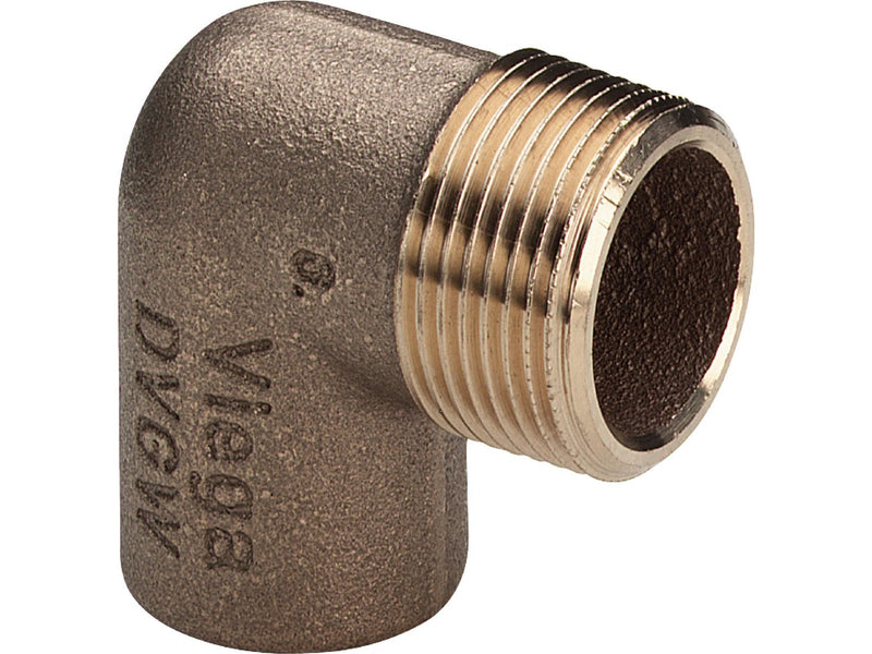 Viega Transition angle 90° sleeve/nipple 15 mm x 1/2" gunmetal