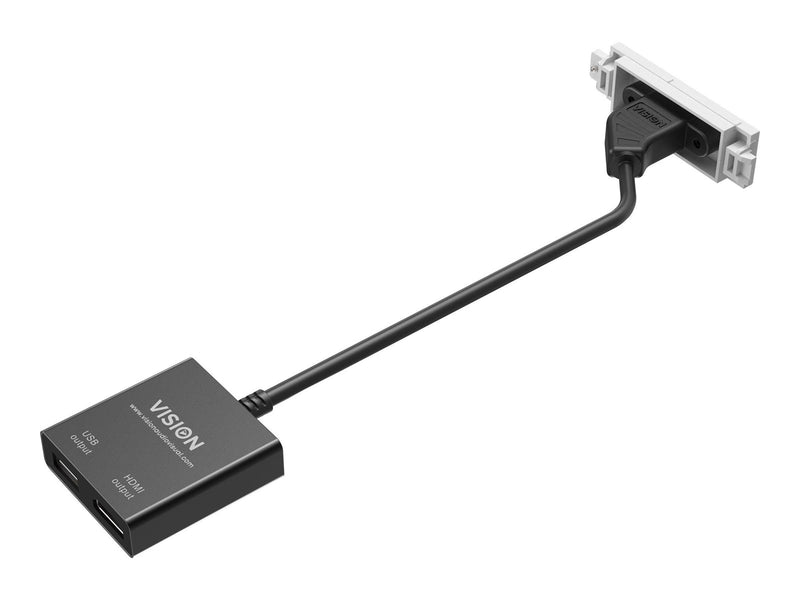 Vision TechConnect 3 modular facility plate kit with snap-ins and cables