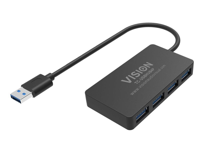 Vision - hub - 4 ports USB-Hubs - USB 3.2 - 4 - Schwarz