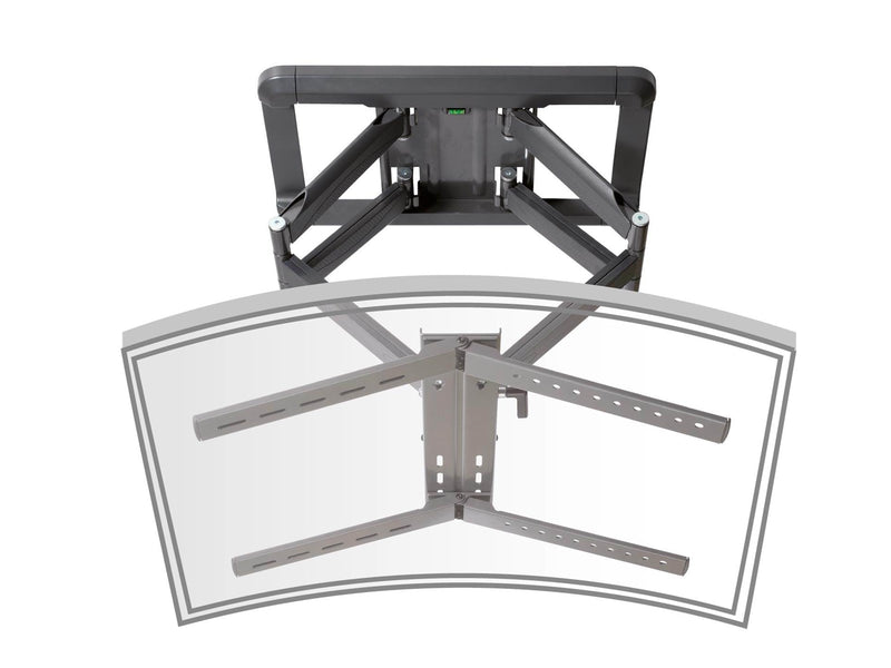 Vivanco Full Motion Bracket VESA 600 60kg Grey - Max 60 kg - recommended for 85"