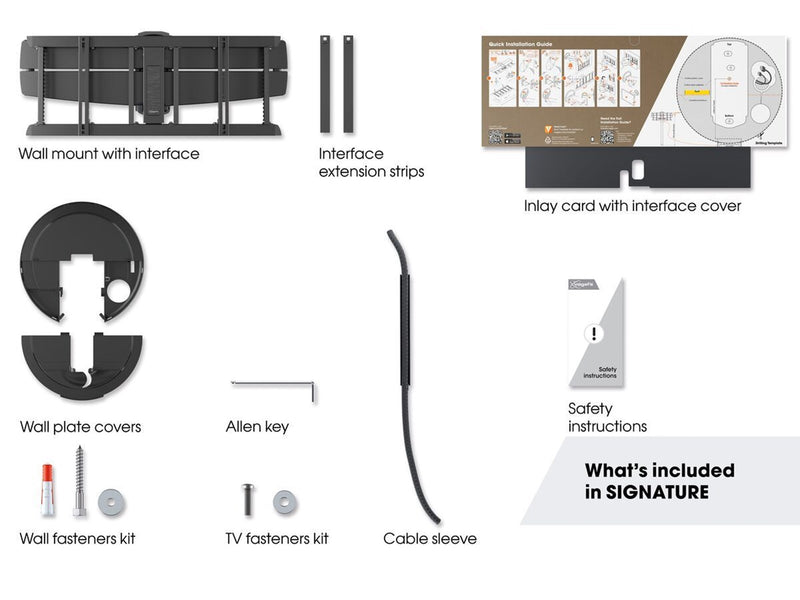 Vogel's SIGNATURE TVM 7655 - Designmount - Black - Max 35 kg - recommended for 40"-77"