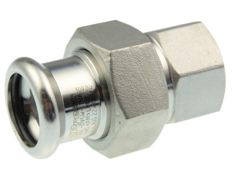 Vsh Fabrieken Vsh straight union female thread/press 54 mm x 2 stainless