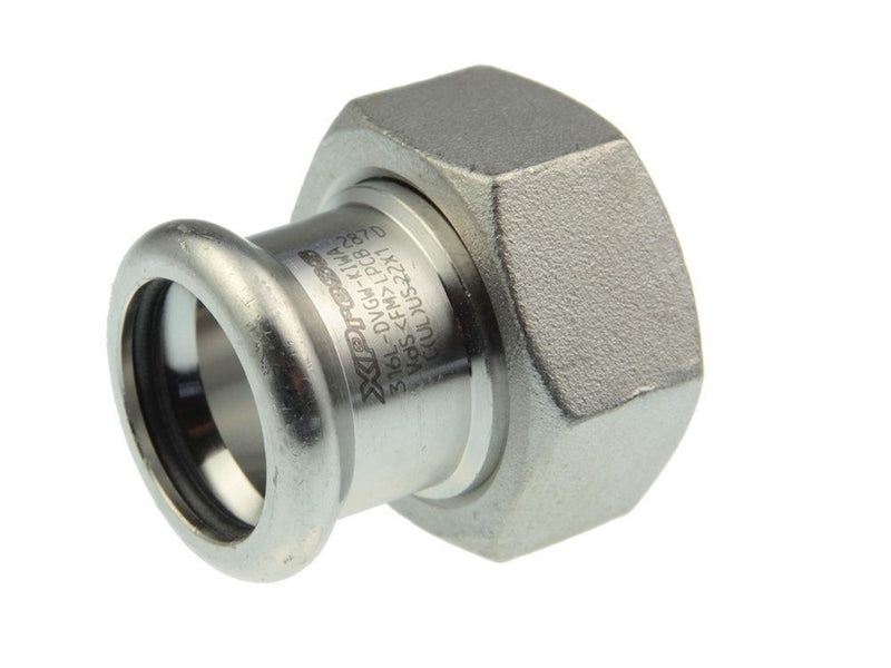 Vsh Fabrieken Xpr stainless coupl w/nut ff 35xg3/2