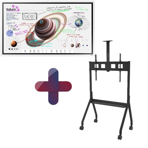 Samsung Flip Pro WM75B Flipchart 190,5 cm 75 Zoll inkl. Peerless-AV Paramount PR565 mobiler Rollwagen