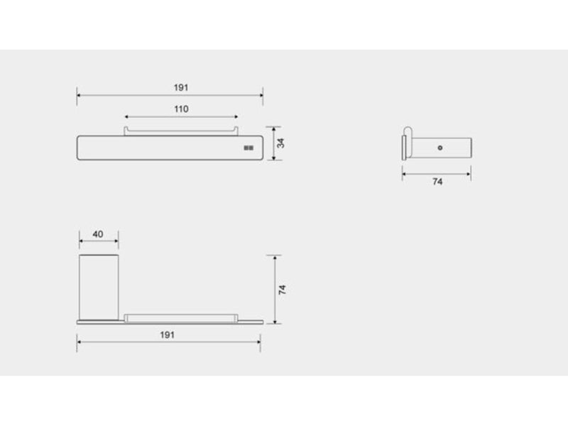 Wantec Reframe Collection toilet paper holder Brushed