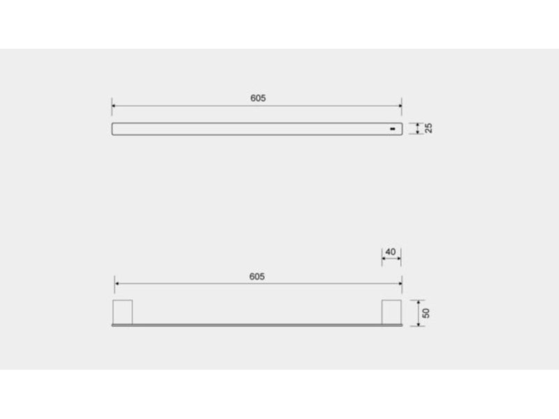 Wantec  Reframe Collection towel bar Brushed