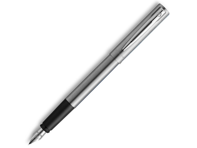 Waterman Allure Füllfederhalter | Edelstahl | Feine Feder | Blaue Tinte