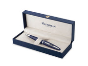 Waterman Carene Ballpoint Pen Blue Lacquer with Palladium trim Medium Tip Blue Ink Gift Box