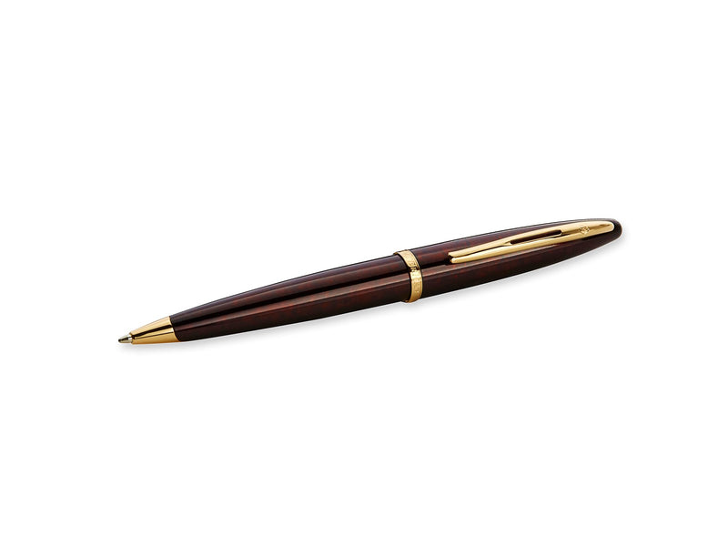 Waterman Carène Kugelschreiber | Marine Amber mit Clip aus 23-karätigem Gold | mittlere Schreibspitze | blaue Tinte | Geschenkbox