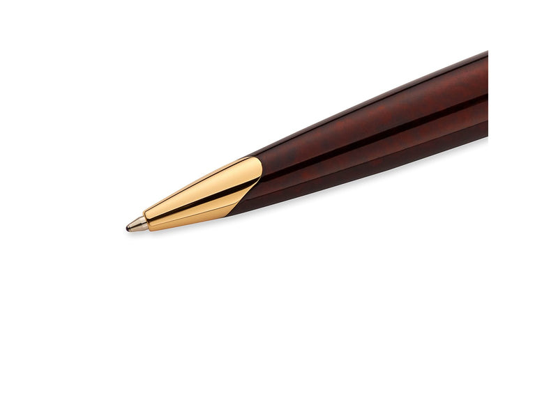 Waterman Carène Kugelschreiber | Marine Amber mit Clip aus 23-karätigem Gold | mittlere Schreibspitze | blaue Tinte | Geschenkbox