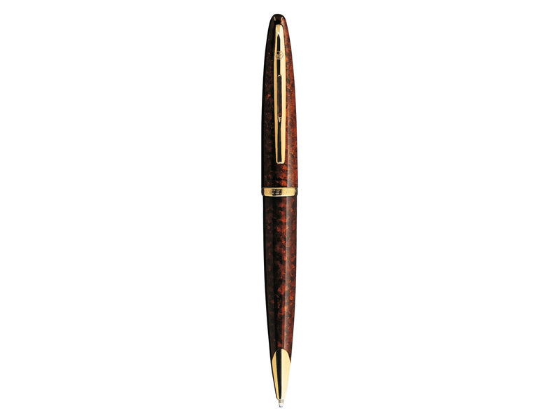 Waterman Carène Kugelschreiber | Marine Amber mit Clip aus 23-karätigem Gold | mittlere Schreibspitze | blaue Tinte | Geschenkbox