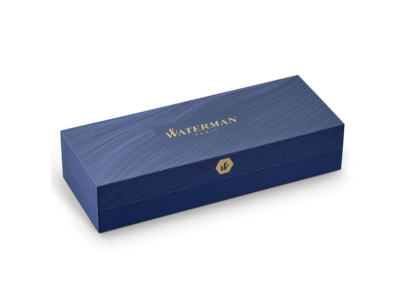 Waterman Carène Kugelschreiber | Marine Amber mit Clip aus 23-karätigem Gold | mittlere Schreibspitze | blaue Tinte | Geschenkbox