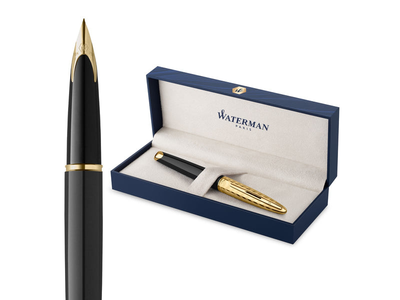 Waterman Carène 'The Opera Collection' Black & Gold G.T. Fountain pen F Blue ink