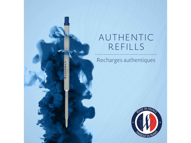 Waterman Ersatzmine für Kugelschreiber | feine Spitze | Blaue Tinte | 1 Stück