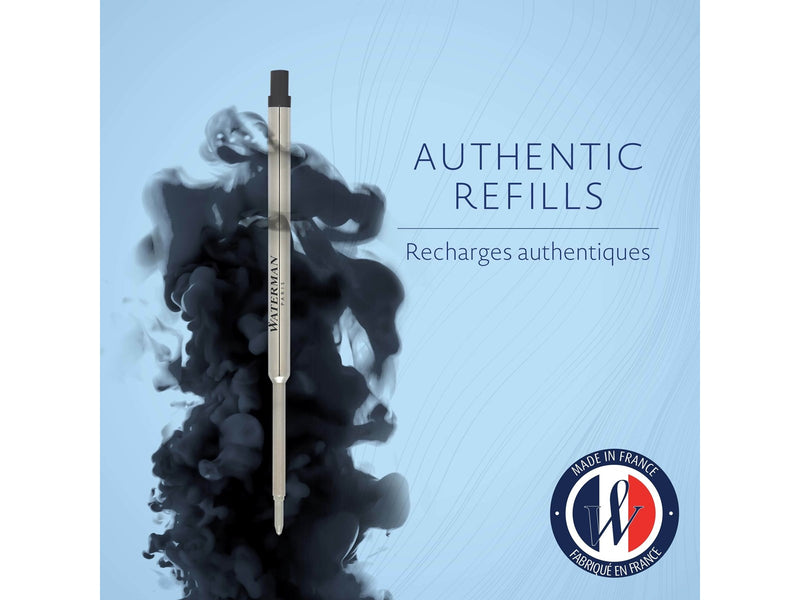 Waterman Ersatzmine für Kugelschreiber | feine Spitze | Schwarze Tinte | 1 Stück