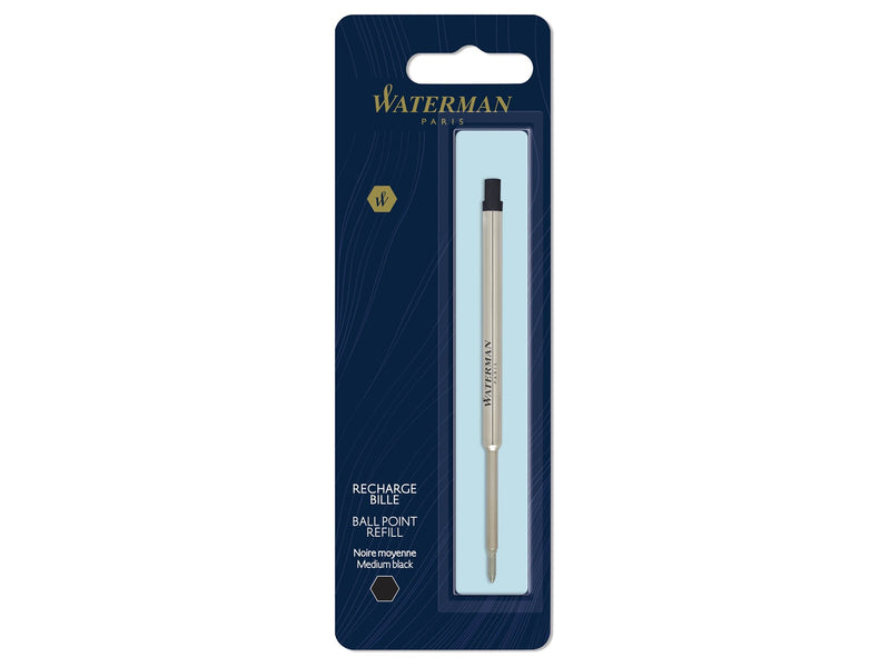 Waterman Ersatzmine für Kugelschreiber | mittlere Spitze | Schwarze Tinte | 1 Stück