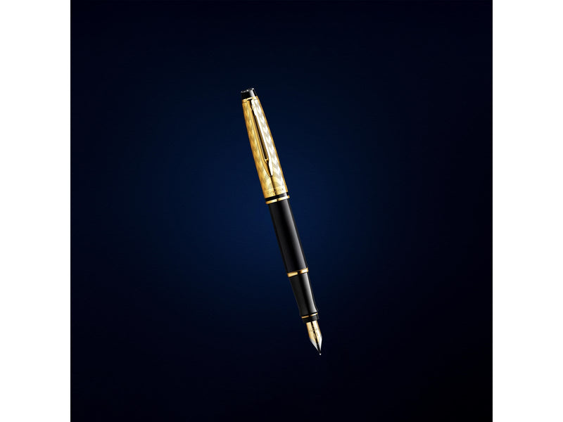 Waterman Expert 'The Opera Collection' Black & Gold G.T. Fountain pen M Blue ink