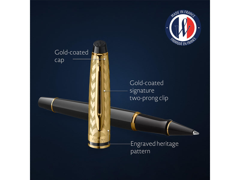 Waterman Expert 'The Opera Collection' Black & Gold G.T. Rollerball F Black ink
