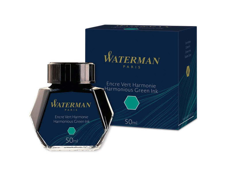Waterman Füllertinte im Tintenfass | Harmonious Green | Tintenflacon mit 50 ml