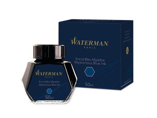 Waterman Füllertinte im Tintenfass | Mysterious Blue | Tintenflacon mit 50 ml