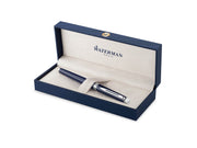 Waterman Hemisphere Fountain Pen Blue Lacquer with Palladium trim  Stainless Steel Medium Nib Blue Ink Gift Box