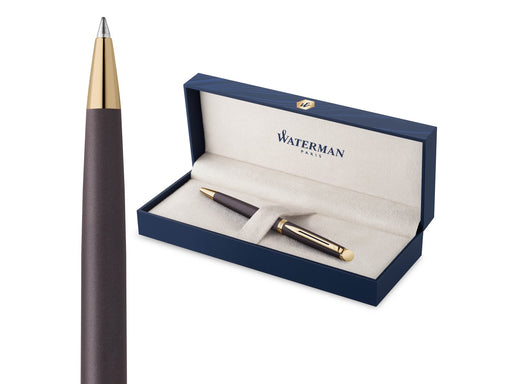 Waterman Hémisphère Ballpoint Pen | Lava Black (The Understated Edit Collection) | Medium Point with Blue Ink | Gift Box
