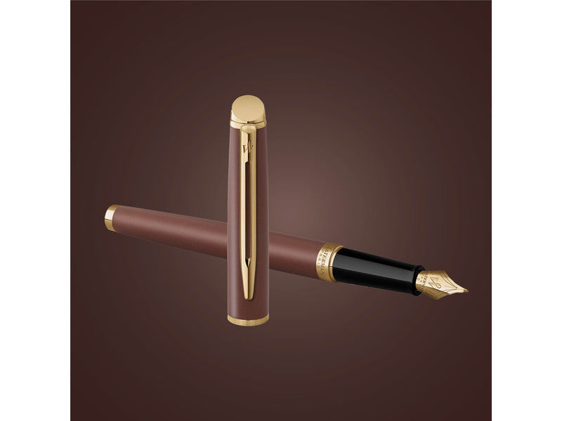 Waterman Hémisphère Fountain Pen | Copper Red (The Understated Edit Collection) | Fine Nib with Blue Ink | Gift Box