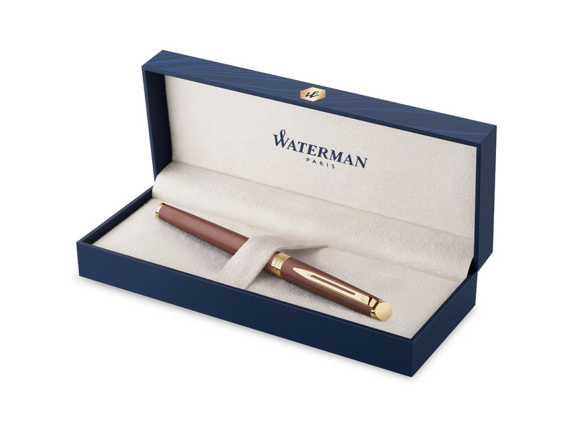 Waterman Hémisphère Fountain Pen | Copper Red (The Understated Edit Collection) | Fine Nib with Blue Ink | Gift Box