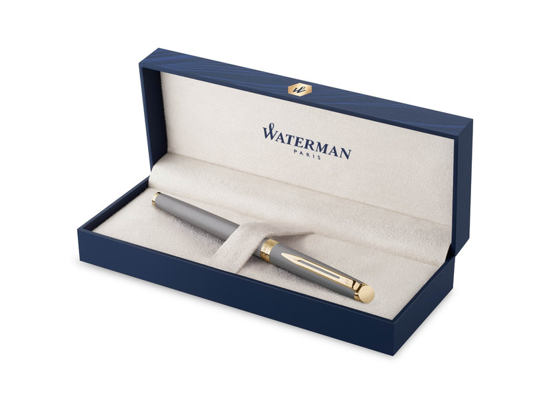 Waterman Hémisphère Fountain Pen | Stone Grey (The Understated Edit Collection) | Medium Nib with Blue Ink | Gift Box