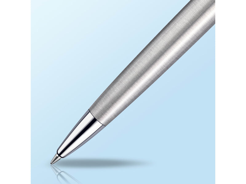 Waterman Hémisphère Kugelschreiber | Edelstahl mit Chromzierteile | Mittlere Spitze | Blaue Tinte | Geschenkbox