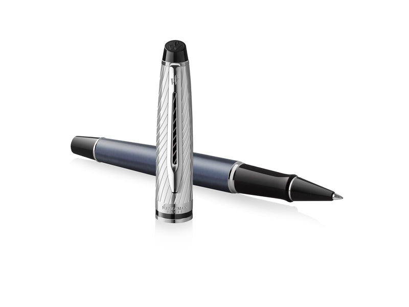 Waterman Hémisphère Rollerball, Metall und steingrauer Lackierung mit palladiumbeschichteten Zierteilen, Feine Spitze