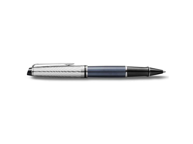 Waterman Hémisphère Rollerball, Metall und steingrauer Lackierung mit palladiumbeschichteten Zierteilen, Feine Spitze