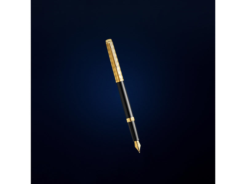 Waterman Hémisphère 'The Opera Collection' Black & Gold G.T. Fountain pen M Blue ink