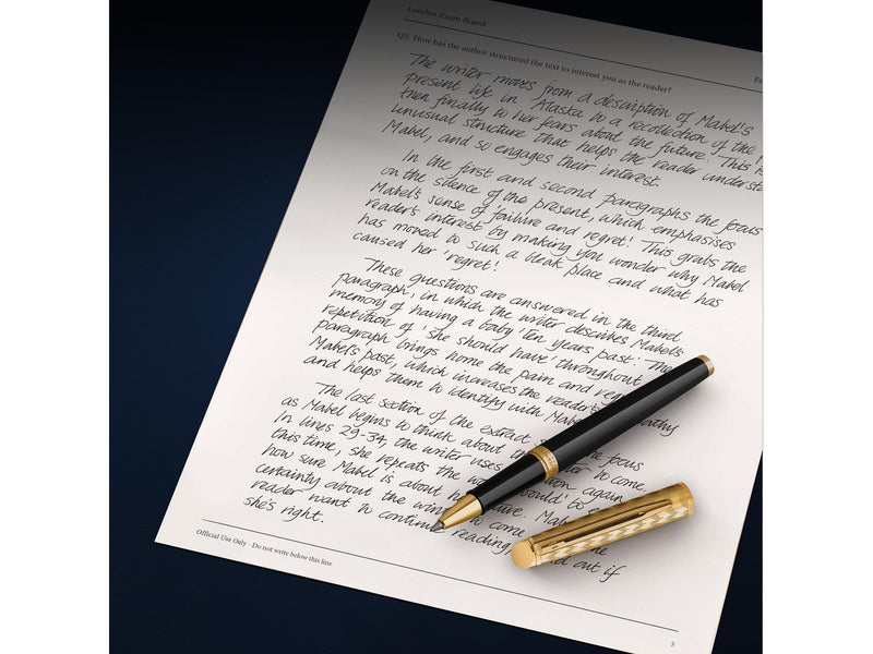 Waterman Hémisphère 'The Opera Collection' Black & Gold G.T. Rollerball F Black ink