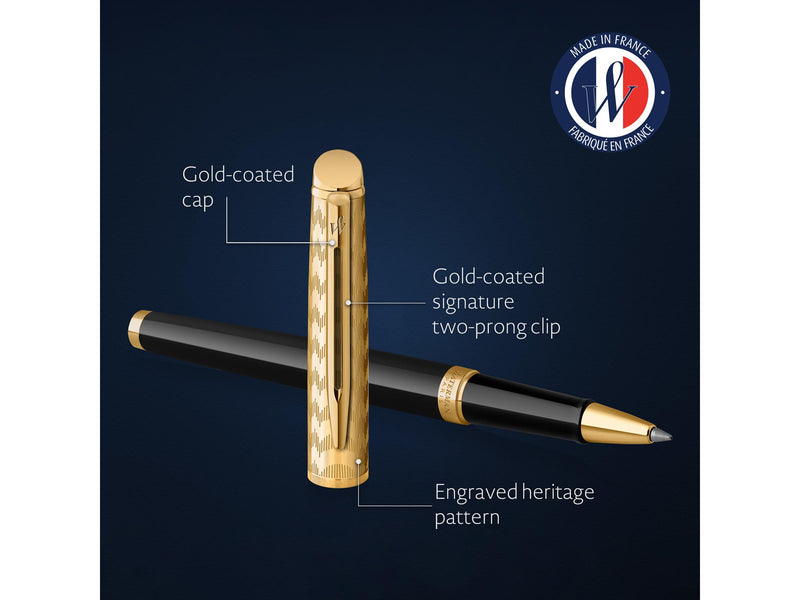 Waterman Hémisphère 'The Opera Collection' Black & Gold G.T. Rollerball F Black ink