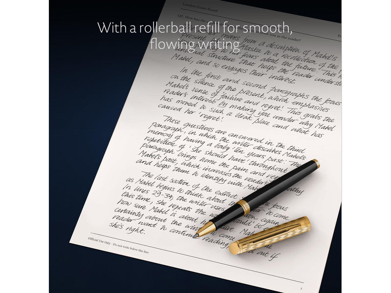 Waterman Hémisphère 'The Opera Collection' Black & Gold G.T. Rollerball F Black ink