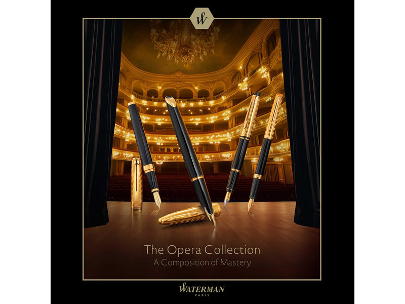 Waterman Hémisphère 'The Opera Collection' Black & Gold G.T. Rollerball F Black ink