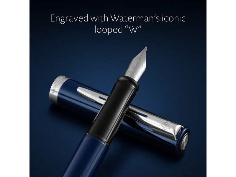 Waterman Impression Blue Lacquer P.T. Fountain pen F Blue ink